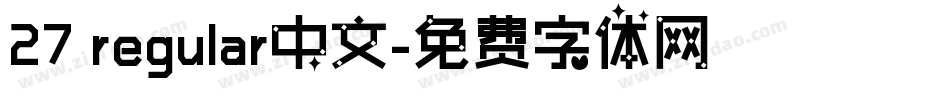 27 regular中文字体转换